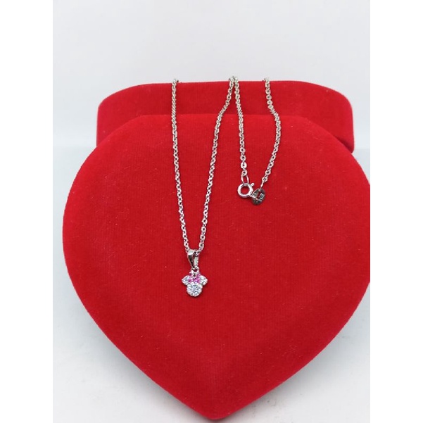 kalung nori vensy anak + liontin kepala minnie mouse/ kalung perak asli silver925 lapis emas