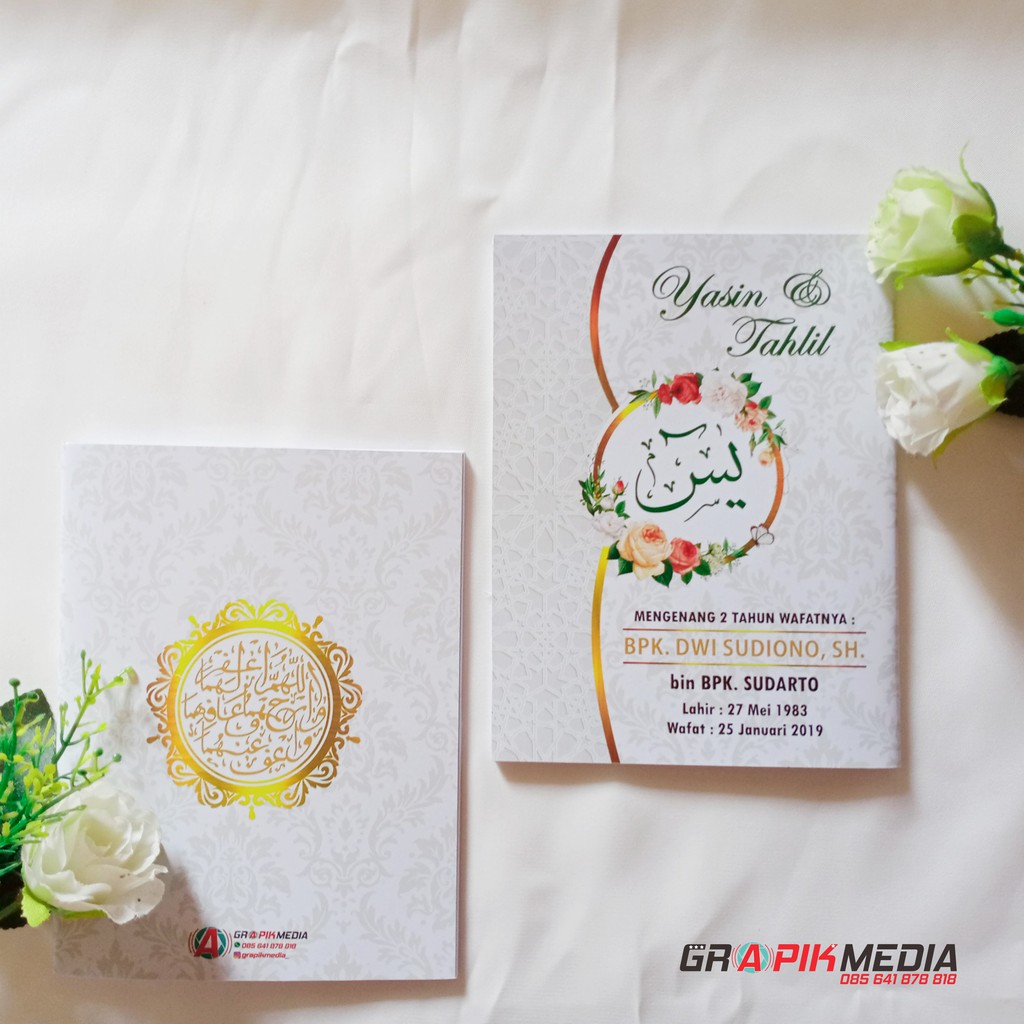 YASIN CUSTOM (Yasin, Tahlil, Al-Mulk & Al-Waqiah) Cover Putih Gold