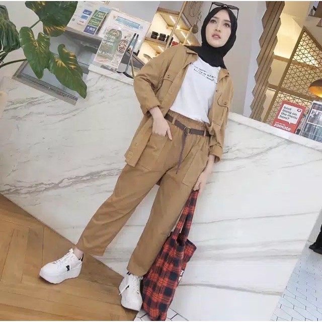 ANYA PANTS - CELANA PANJANG WANITA KANTONG POCKET DEPAN (MOSH PANTS) // BAGGY SAKU DEPAN