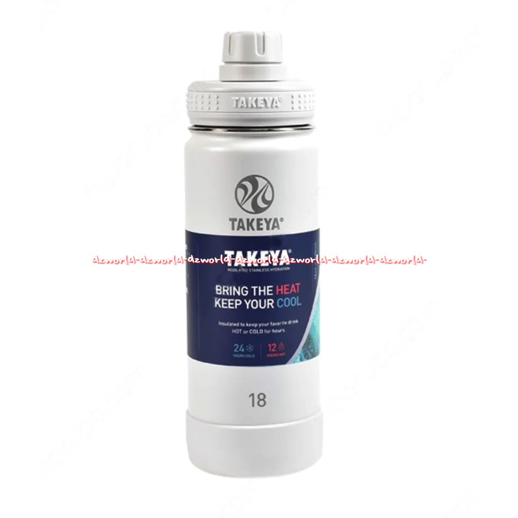 Takeya 530ml Vacuum Flask Biru Tosca Teal Botol Minum Dengan Pegangan Takkeya Vacuum Vakum Flash