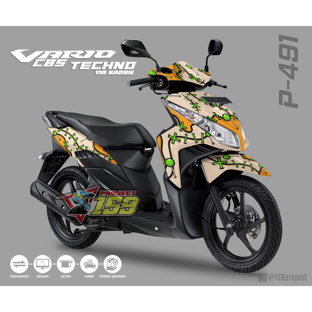 Sticker Decal Vario CBS Techno 110 Karbu - P-491 Voodoo Livery