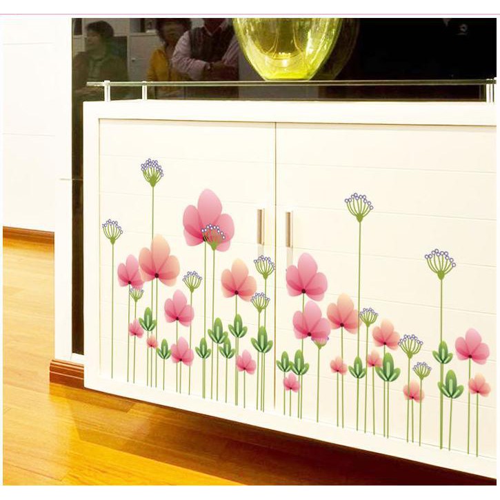 RELIZA WALL STICKER BUNGA TULIP FLOWER GRASS AY7205 STIKER DINDING TULIP