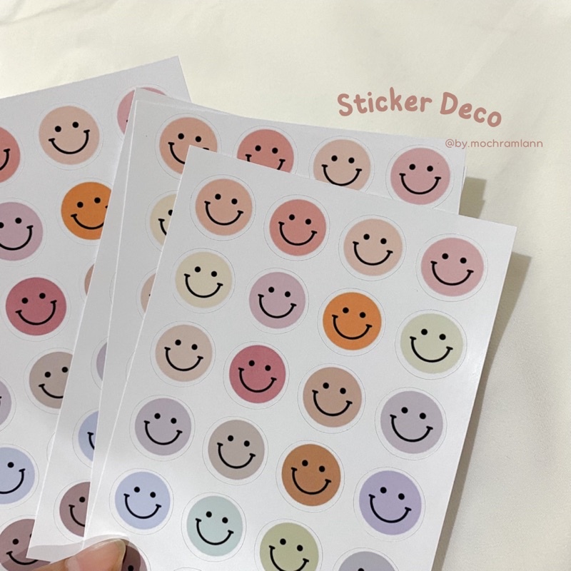 sticker deco - smile | sticker dekorasi scrapbook tinggal tempel | stiker penghias jurnal