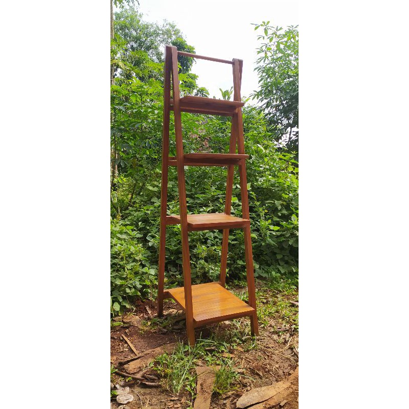 RAK POT RAK BUNGA KAYU JATI