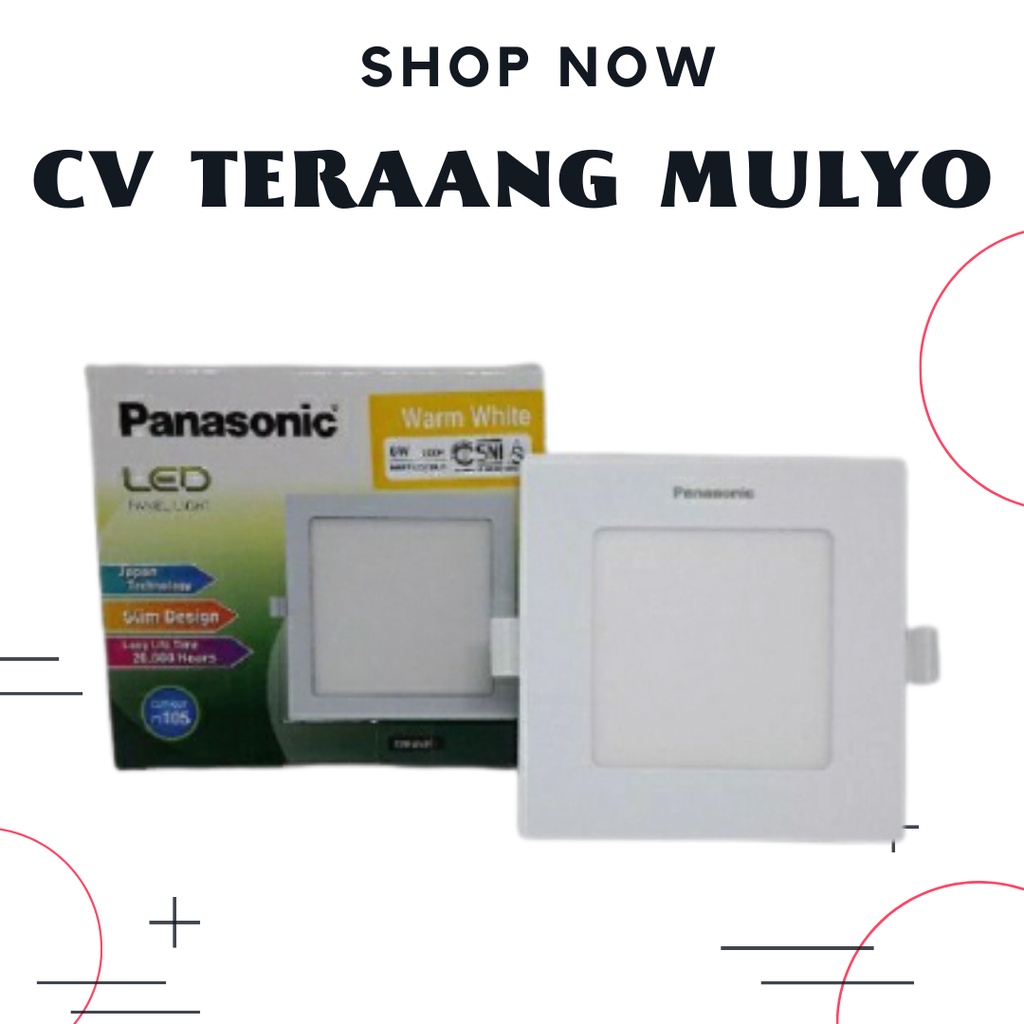 DOWNLIGHT LED / LAMPU DOWNLIGHT 6 WATT KUNING / WW KOTAK PANASONIC NNP712573031