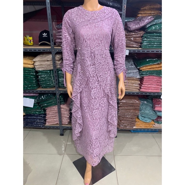 GAMIS MAXI SAFIA FULL BRUKAT SIZE S/M, L, XL ,XXL, {GOOD QUALITY]/ DRESS GAMIS FULL BROKAT IMPORT TI