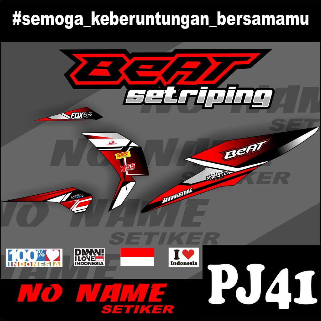 Stiker striping Beat New 2020 2021 (pj41) List Variasi sticker