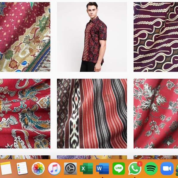 Kain Batik Sanwos Warna Merah Meteran