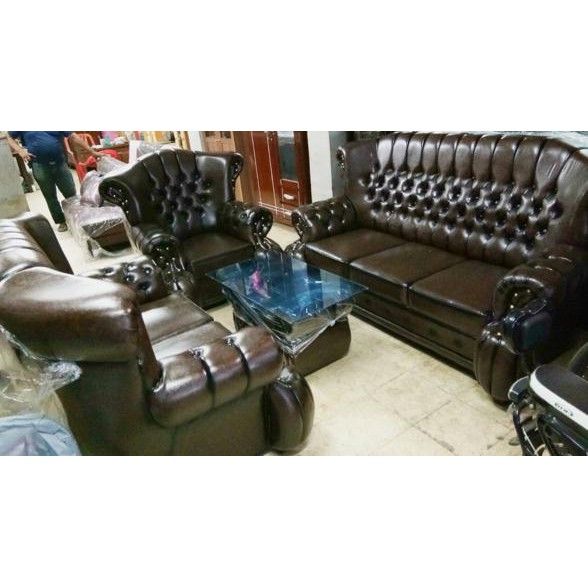 1 Set Sofa Jaguar Cokelat Jumbo Berkualitas .