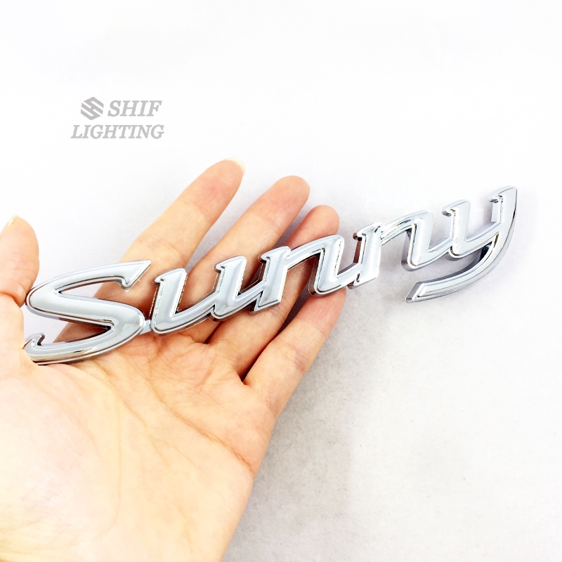 1pc Stiker Emblem Logo SUNNY Bahan ABS Krom Untuk Bagasi Belakang Mobil NISSAN