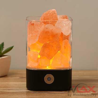 Lampu Tidur fitur membersihkan udara Lampu kesehatan dengan kristal Garam dari Himalaya, LED Crystal Salt Lamp of Himalaya Lava Lampu dekorasi kamar tidur Crystal Natural Himalayan Salt Lamp USB Led Multicolor Night Light Table Lava Lamps for Bedroom Beds