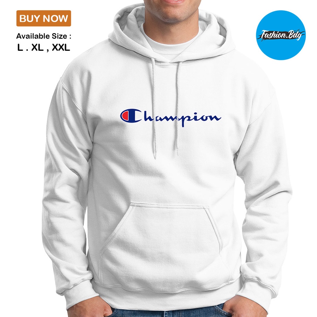 Jaket Sweater  Hoodie Champion Cotton Fleece Tebal UK M L XL XXL