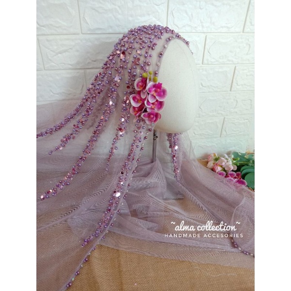 Veil pengantin/ SQUENX /Slayer pengantin mewah alma collection /aksesoris pengantin