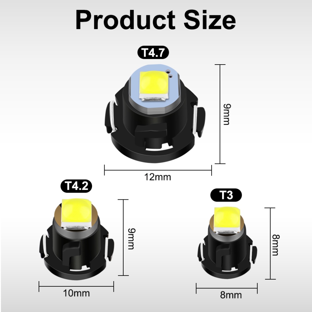 6pcs Lampu Led Canbus 3030SMD T3 T4.2 T4.7 12V Untuk Interior Mobil / Motor