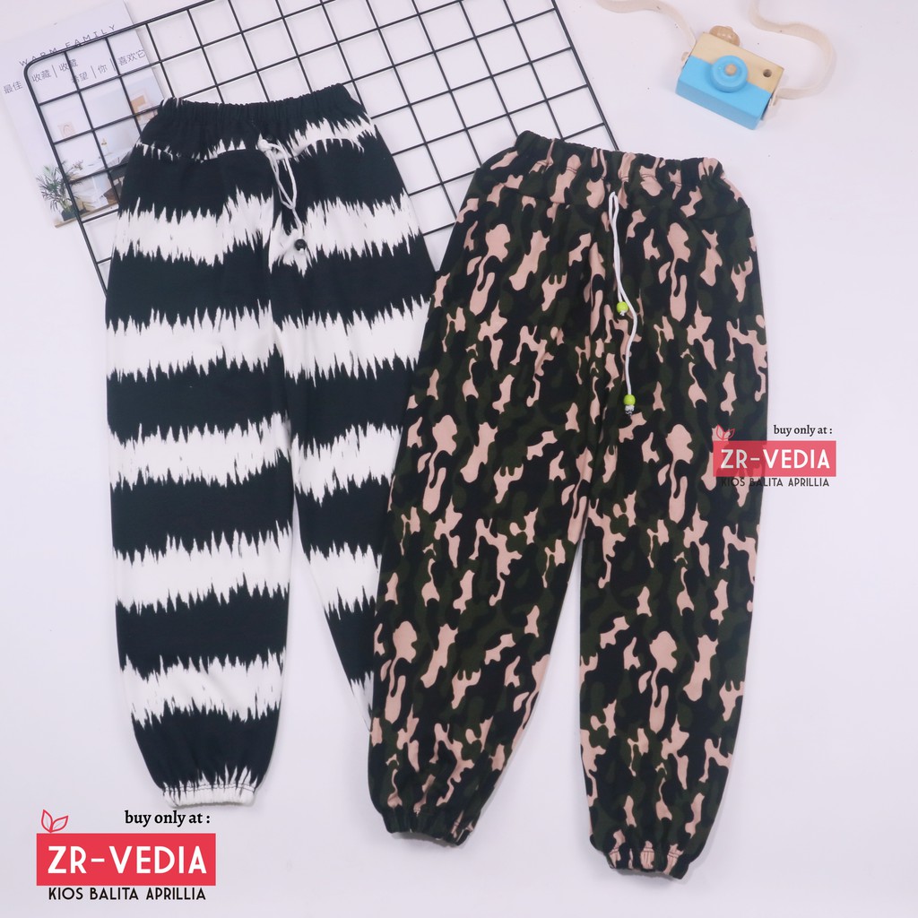 Jogger Motif Uk 7-8 Tahun / Joger Pants Celana Panjang Anak Perempuan Laki Import Grosir