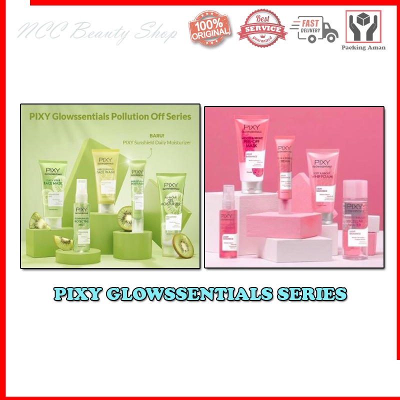 * NCC * PIXY Glow Essential Series Moisturizer Face Mask Cream Masker Krim Tone &amp; Bright Glowssentials