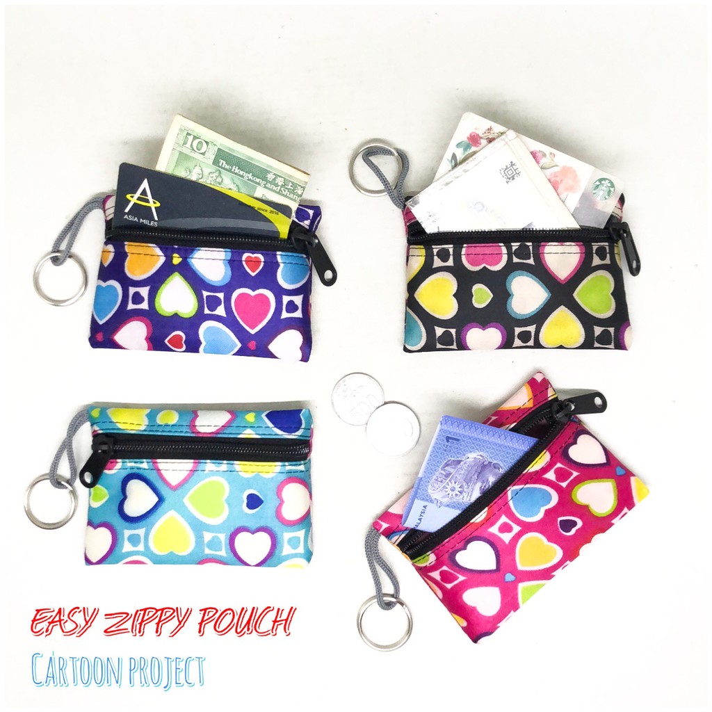 dompet koin easy zippy pouch cartoon dompet stnk dompet gantungan kunci