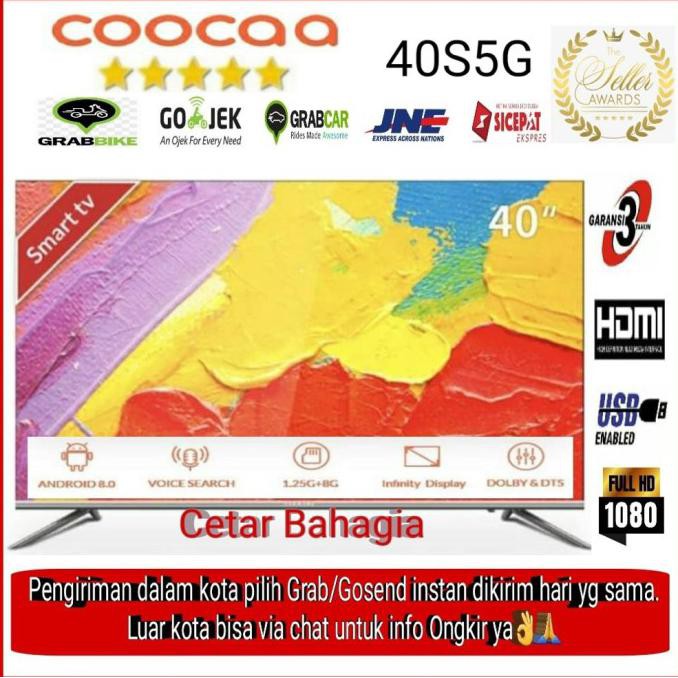 Ready&Siapkirim Coocaa Led 40 Inch Smart Tv 40S5G Android Tv