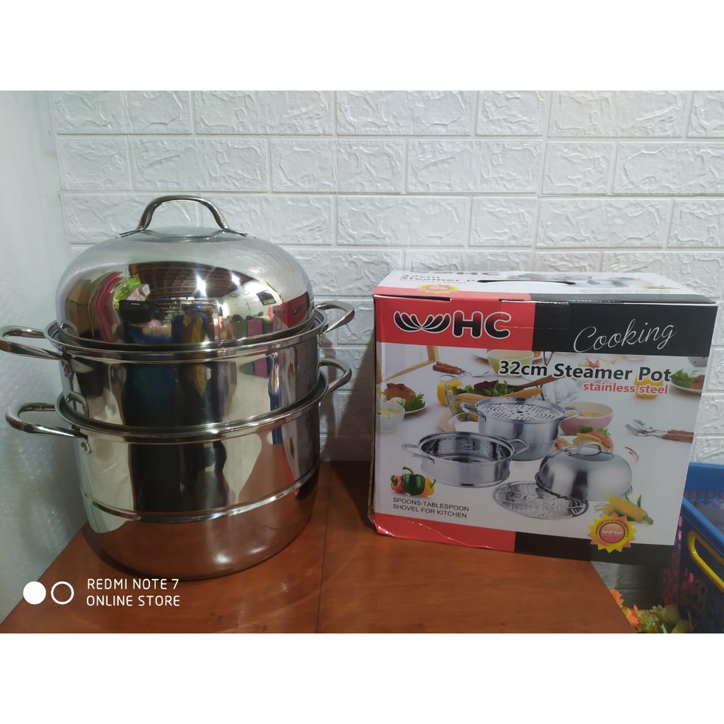 STEAMER POT 32 cm Steanless Steel HC