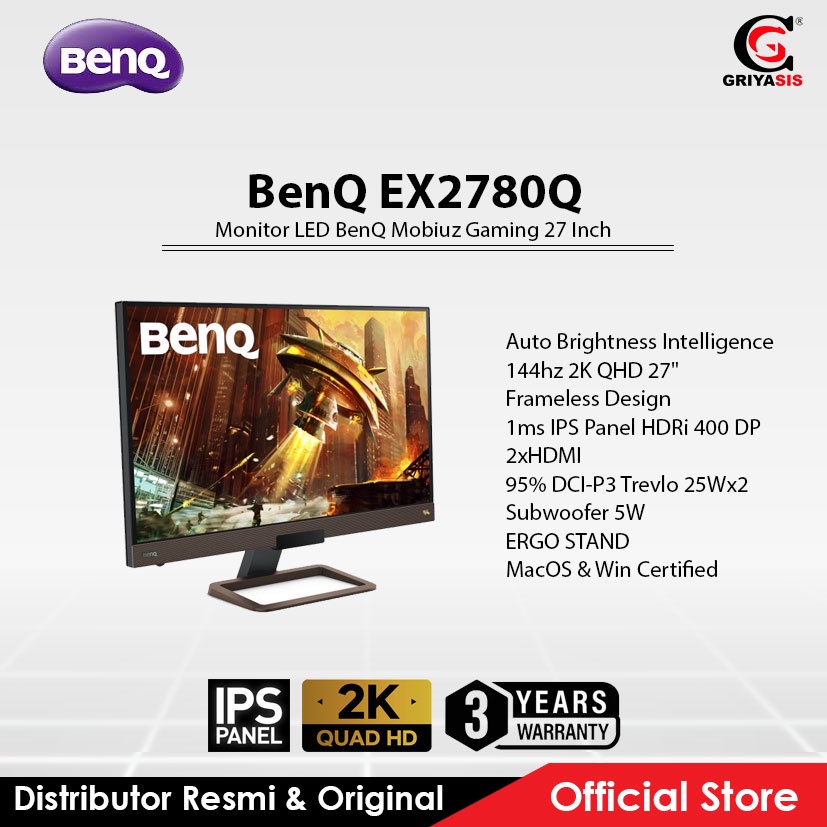 Monitor LED BenQ Mobiuz Gaming 27 Inch EX2780Q