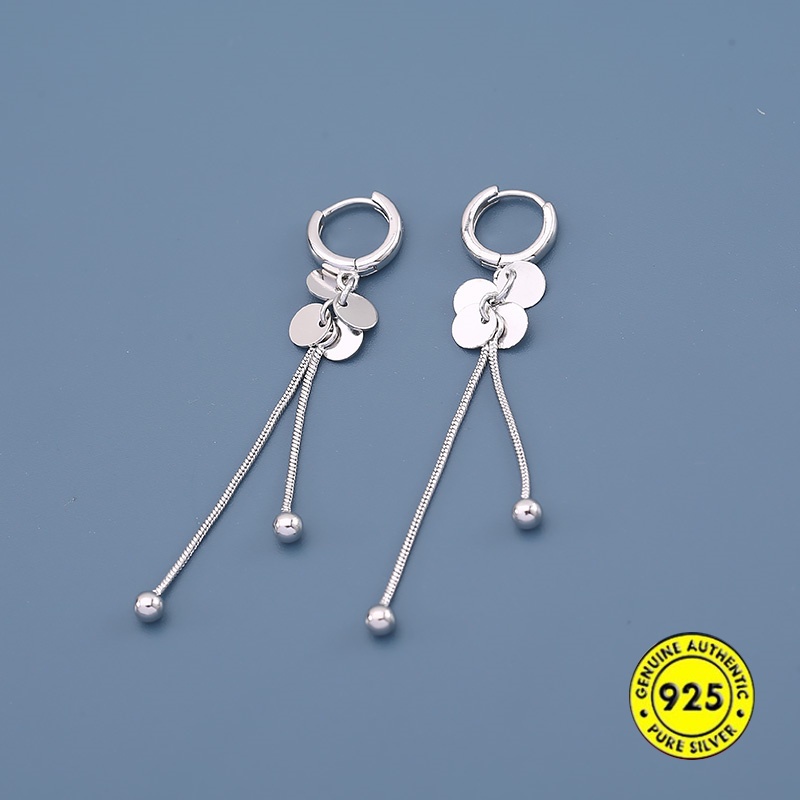 Anting Gantung Panjang Bahan Sterling Silver 925 Untuk Wanita