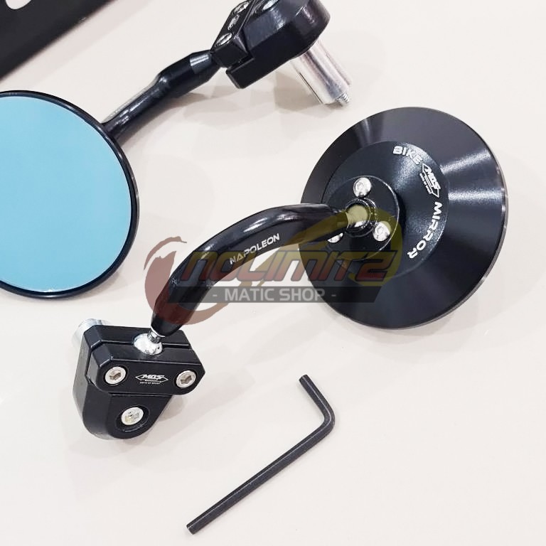 Spion Jalu Stang Bar End MOS Bulat Full CNC Aluminium NMAX Vespa PCX