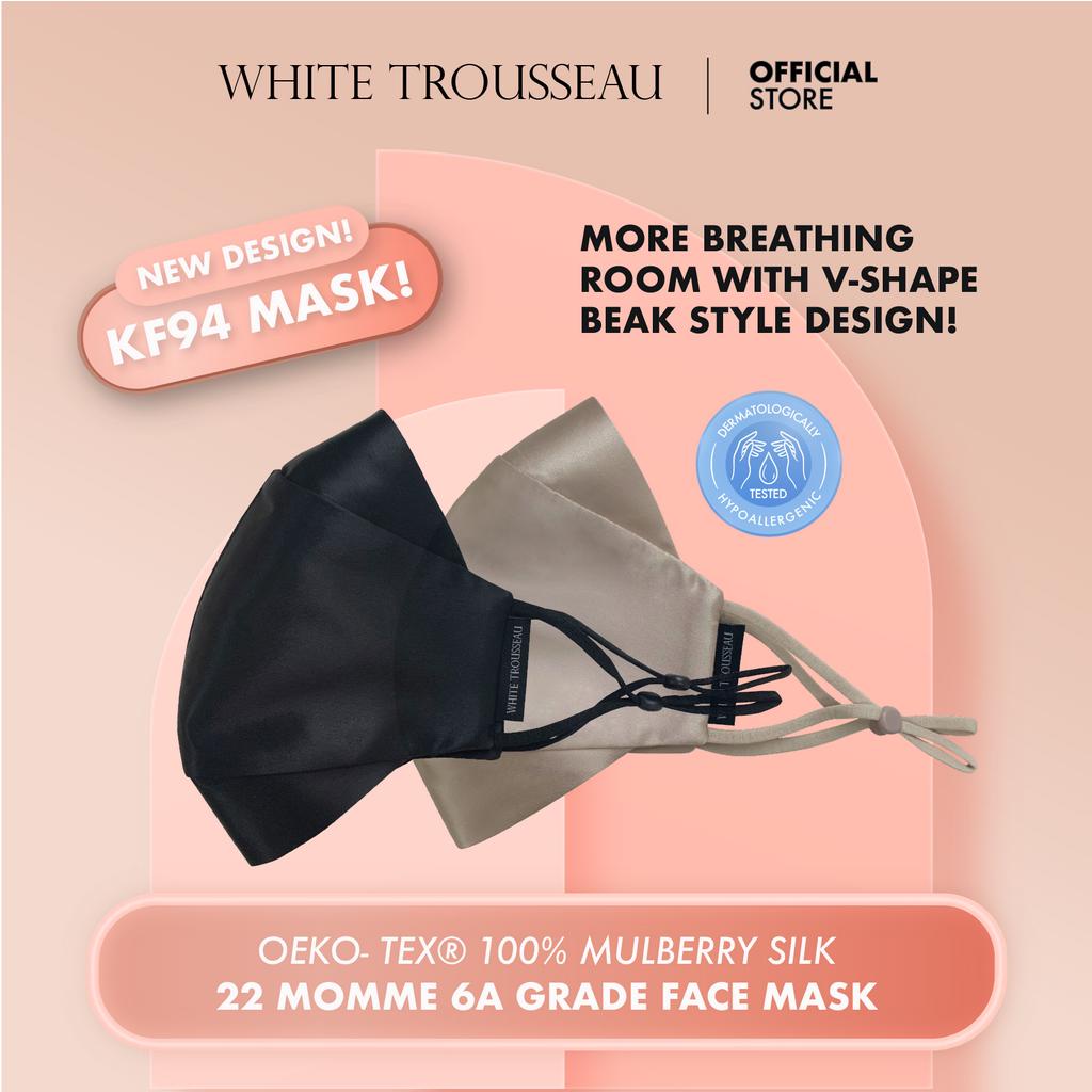 KF94 100% Premium Organic Mulberry Silk Face Mask with Filter [1st Silk Mask with KF94 design]