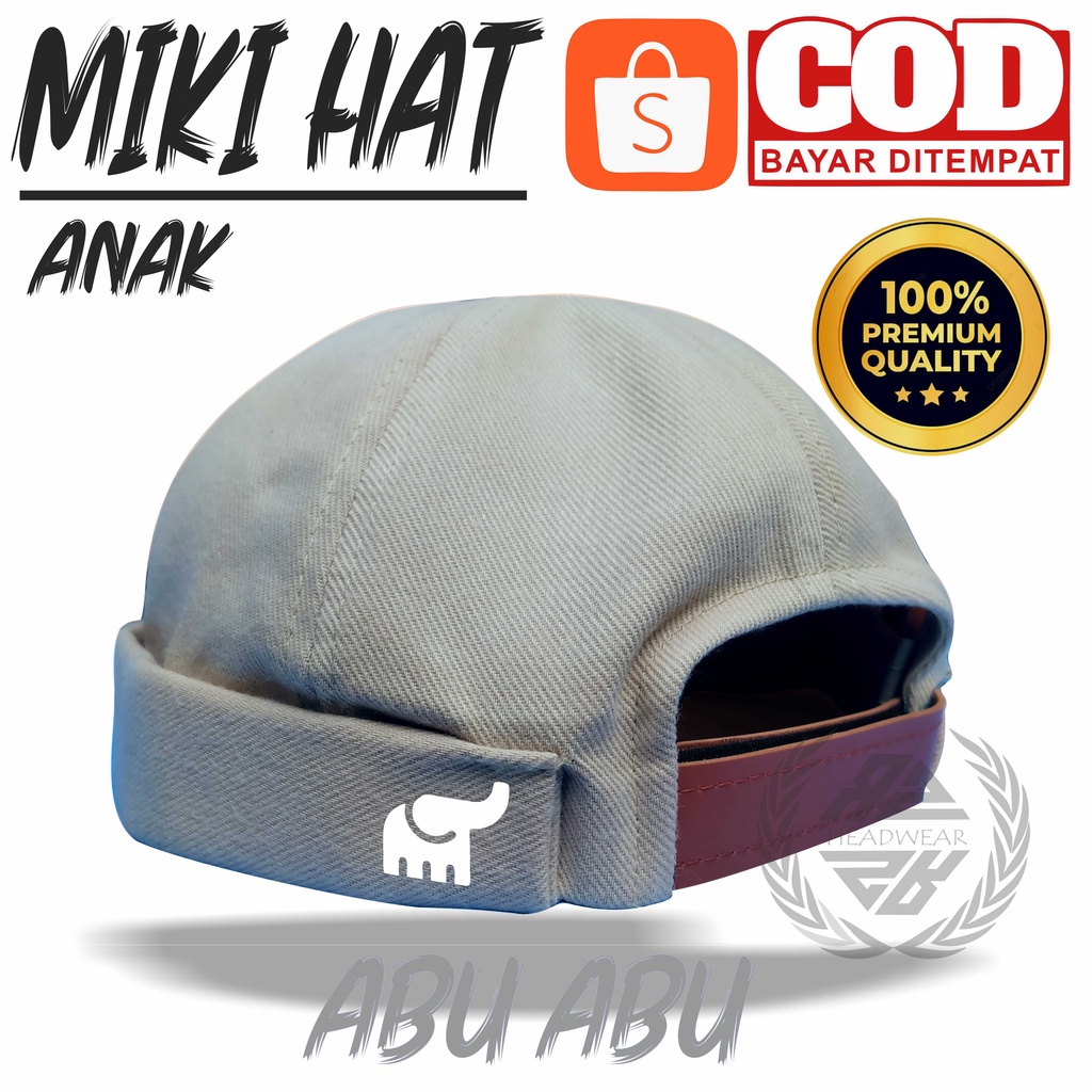 Miki Hat Anak Laki Laki 3 Tahun Keatas Topi Miki Hat Premium Original Logo Gajah