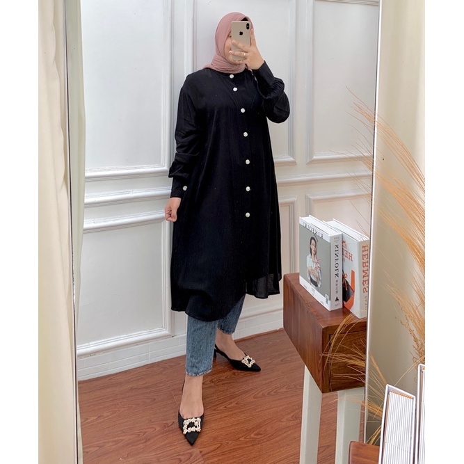 DIANA LONG TUNIK CRINKLE RAYON