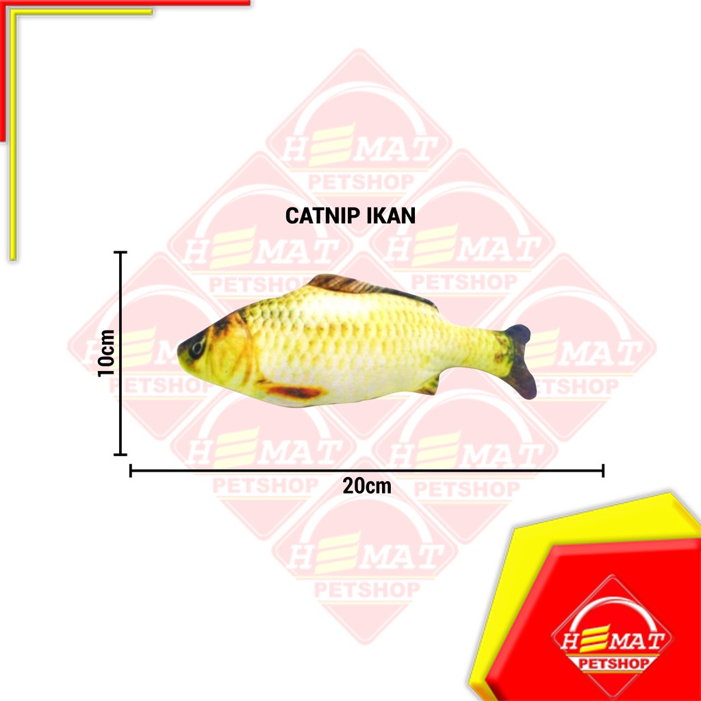 Mainan Kucing Anjing Gigitan Pet Toy Cat Nip Catnip Fish Ikan Murah