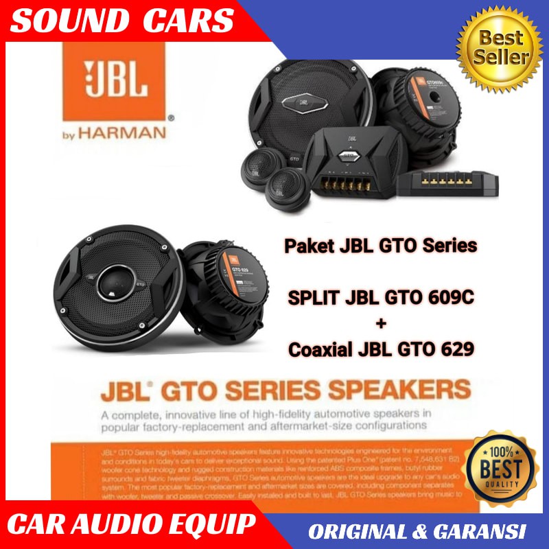 Paket JBL GTO Speaker Split JBL GTO 609C + Coaxial JBL GTO 629 Best Quality Garansi Original