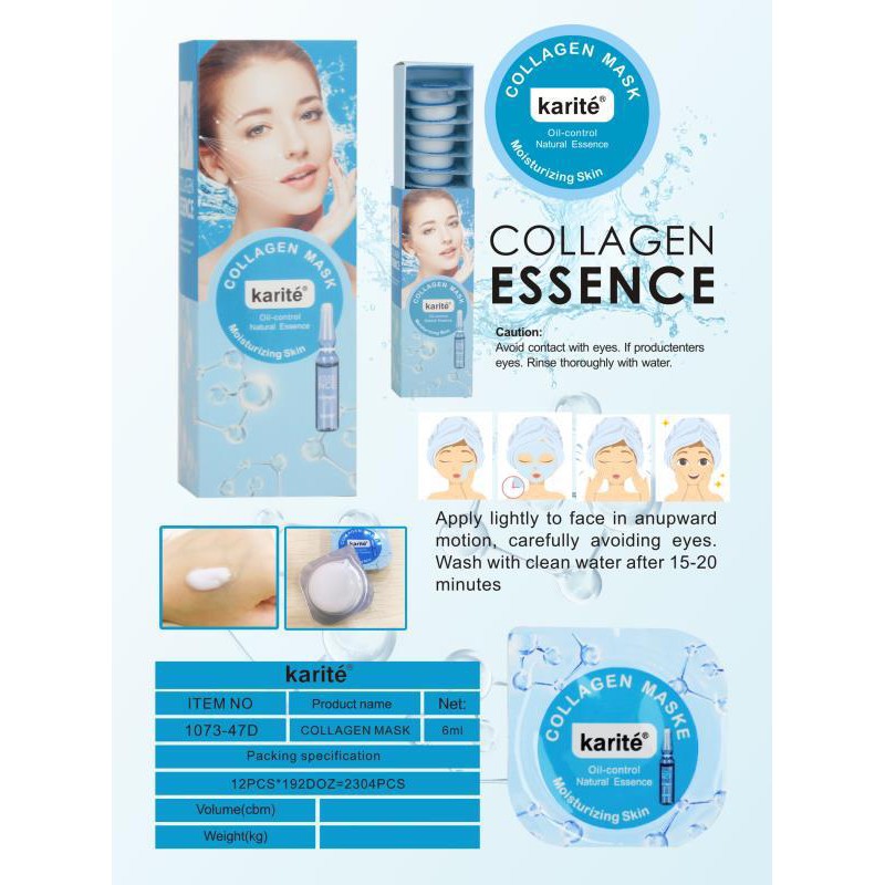 PROMO 12 PCS COLAGEN MASK KARITE OIL CONTROL 1073 D