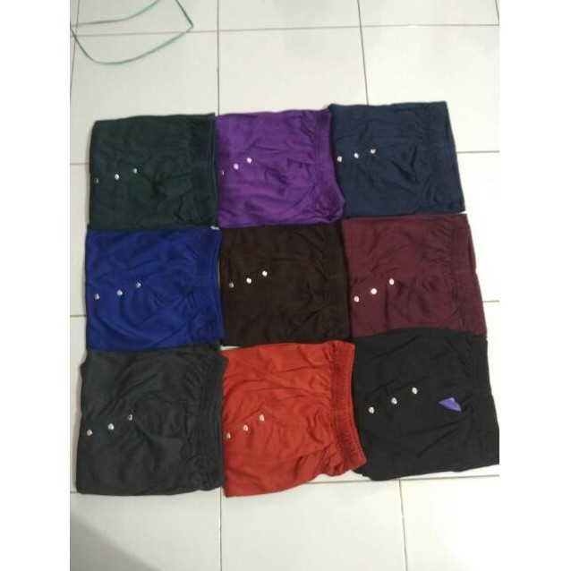 Celana panjang jumbo wanita kaos polos kancing