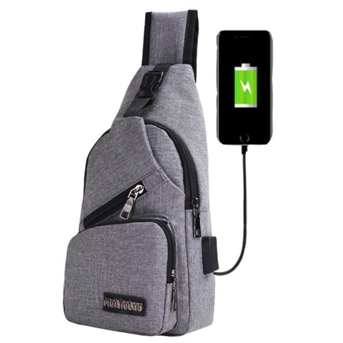 B295 Tas Selempang Usb Port Charger / Smart Backpack