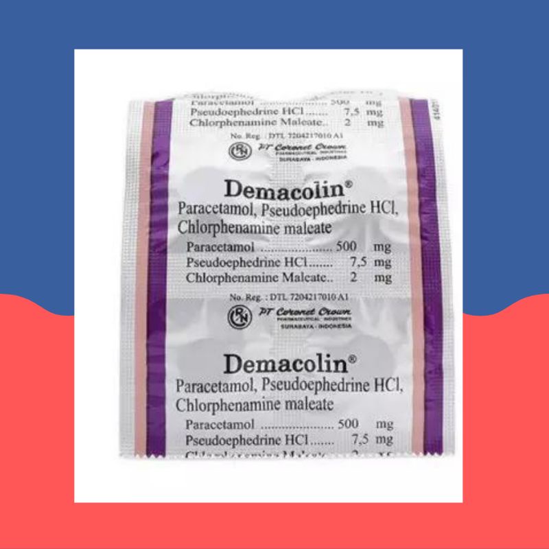 DEMACOLIN OBAT PILEK PER STRIP