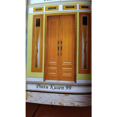 kusen dan pintu kupu kupu jendela kanan kiri kayu meranti