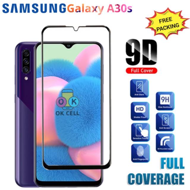 Tempered Glass Full Samsung A30s TG Anti Gores Layar Kaca Screen Protector Premium