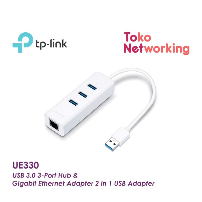 TP-LINK UE330 USB 3.0 3-Port Hub &amp; Gigabit USB Ethernet Adapter TPLINK