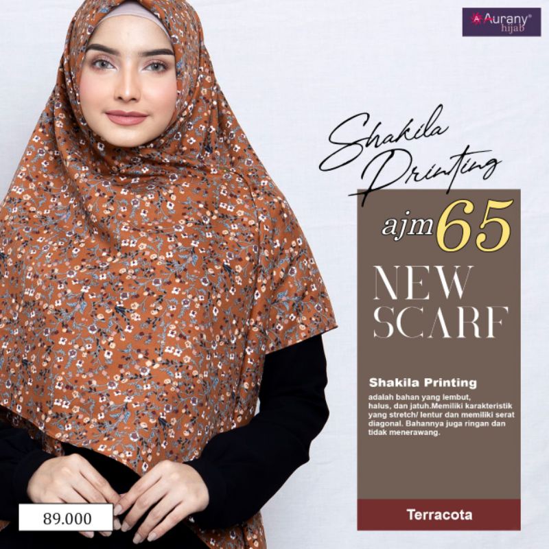 HIJAB SEGIEMPAT MOTIF SYARI • AJM 64 - AJM 70 • 130 X 130 II AURANY