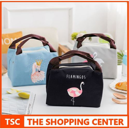 TSC  - Tb102 Tas Bekal Motif Flamingo / Lunch Bag Sekolah