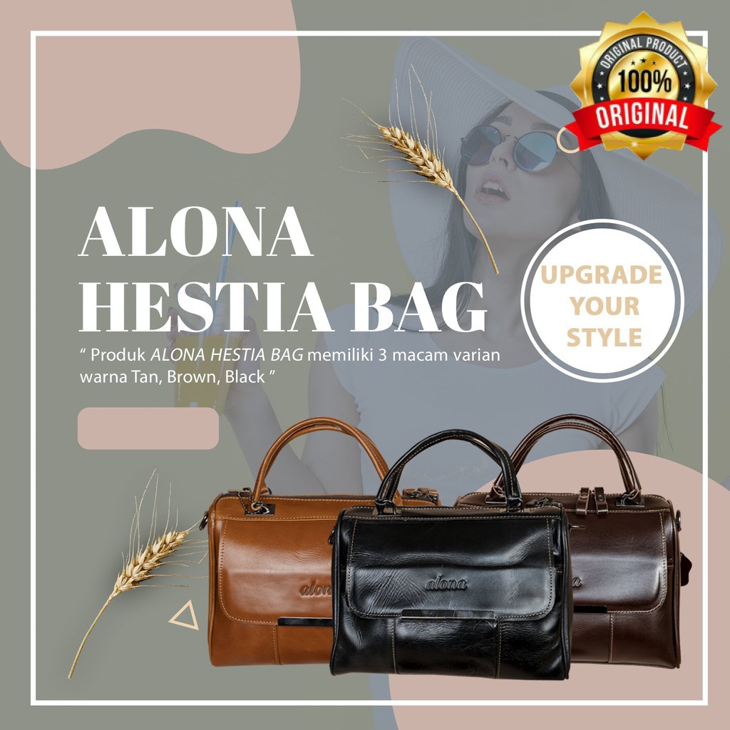 Tas Selempang Wanita alona hestia bag Tas Kulit Asli [ori alona leather] 100% Kulit