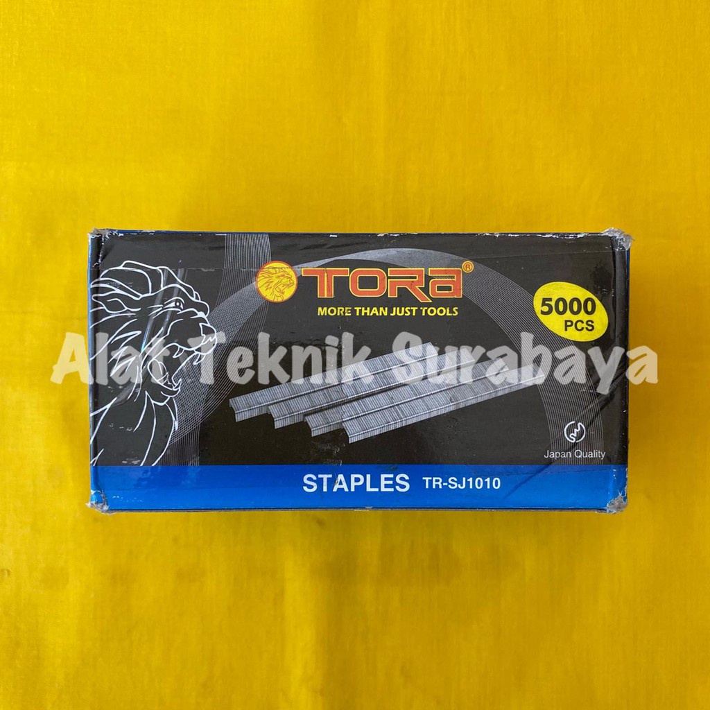 

ISI AIR NAILER TORA SJ 1006 1008 1010 1013 1016 / REFILL STAPLER STAPLES TEMBAK 1 KOTAK 5000 PCS BESTINDOTOOLS