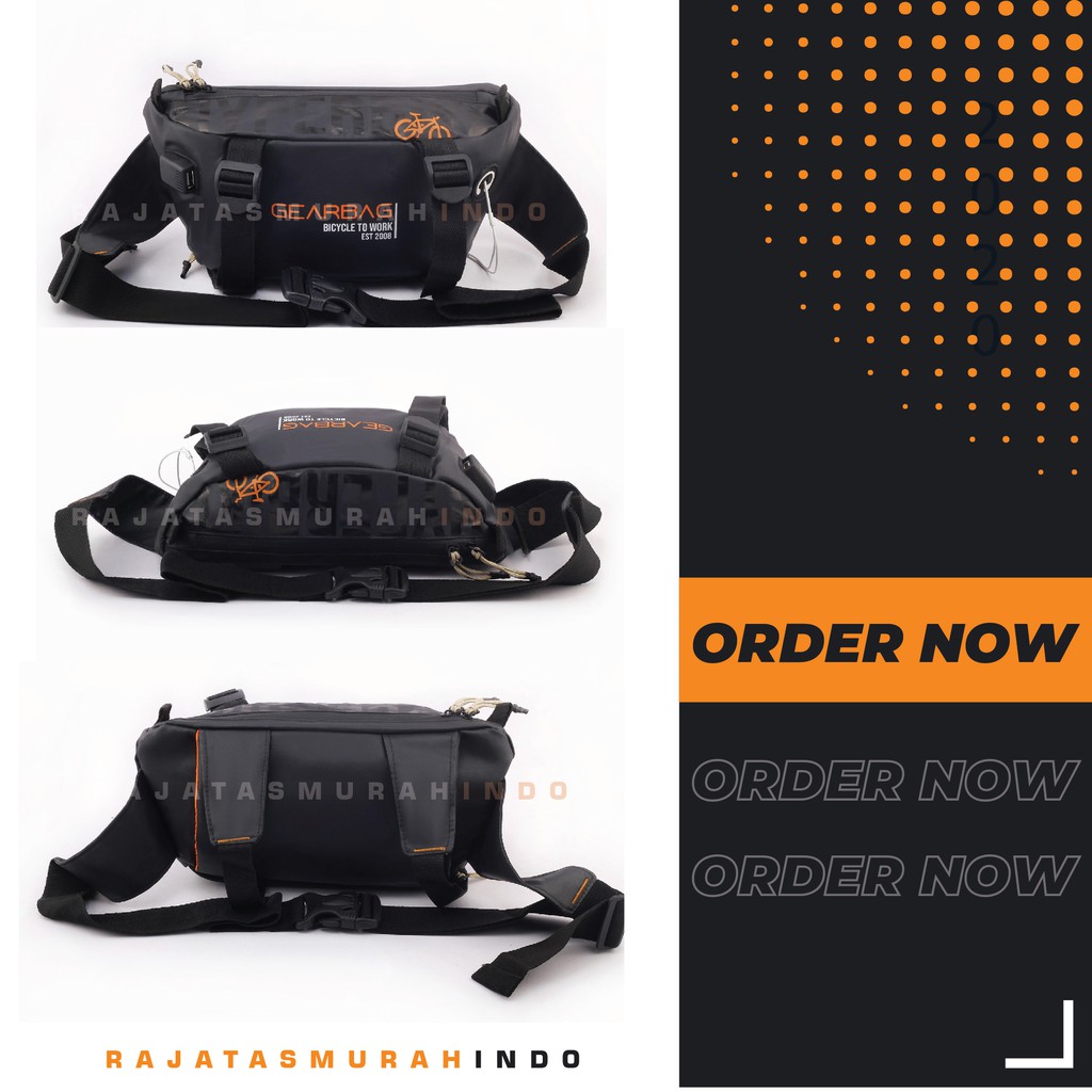 Gear Bag BICYCLE TO WORK Port -13135 - WITH EARPHONE HOLE Tas Sepeda Slempang Pria Waist Bag Outdoor