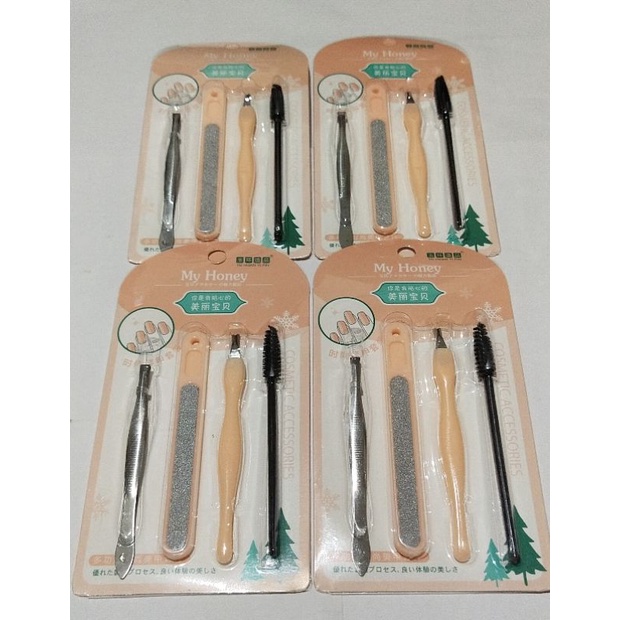 Vinztstore - Alat Medipedi Set Menicure Pedicure Set isi 4 / Alat Kikir Kuku / Alat Asahan Kuku