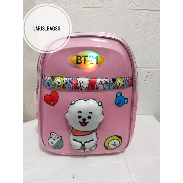 Tas sekolah anak tk/paud/Tas anak bt21 LED/tas bts led TK/Tas anak murah/Tas ransel anak/Ransel anak/tas anak/Tas anak karakter bt21