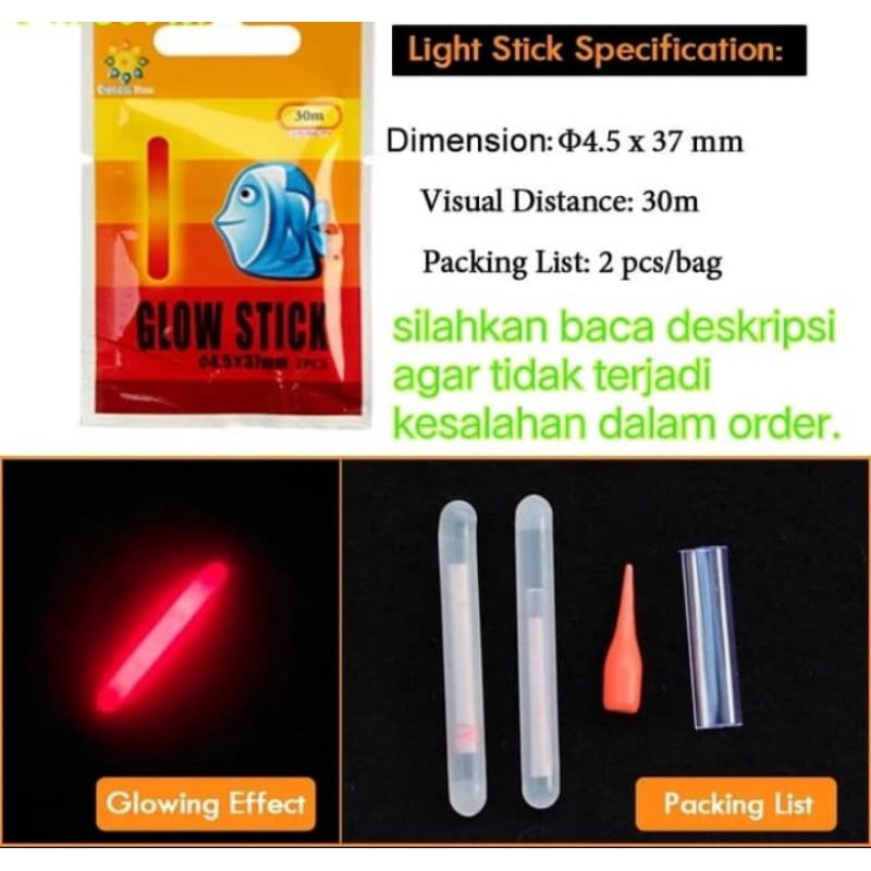 starlite starlight merah fosfor pancing glow stick red fishing light star lite