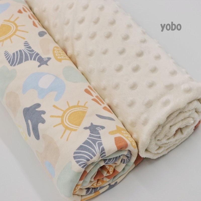 YOBO Baby Blanket (Minky/Emboss) | SELIMUT KAOS BAYI