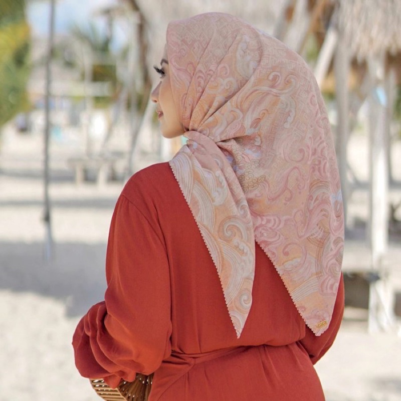 NEW buttonscarves wave peach