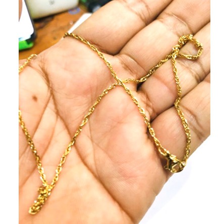 Kalung cowok // kalung titanium // kalung tambang kecil panjang 45 cm // titanium // kalung plitir