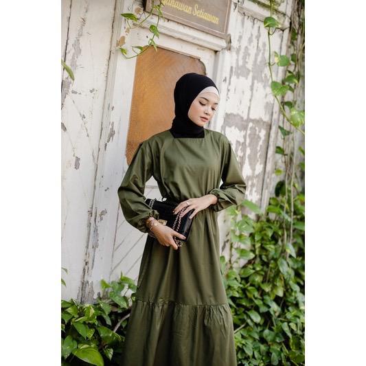 BEFAST - ZEC OOTD Wanita Dress RAHJU / Marmaxy Maxi Dress / Pakaian Dress Jumbo / Fashion Wanita Kondangan / Pesta / LongDress / Dress Polos Lengan Panjang